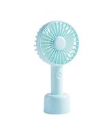 Insten Mini Portable Handheld USB Cooling Fan With Removable Aroma Diffuser, Desk Table Fan with Stand Base, Rechargeable Battery for Traveling, Music Festival, Preventing from Heat Stroke, Light Blue