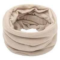 Theoylos Women's Winter Knitted Scarf Solid Color Neck Warmer Neck Gaiters Unisex Thicken Scarves Shawl Wraps Beige
