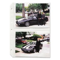 C-Line Clear Photo Pages for Four 5 x 7 Photos, 3-Hole Punched, 11-1/4 x 8-1/8