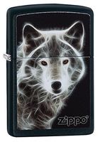  Zippo (28303) - White Wolf, Black Matte