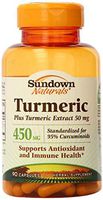 Sundown Naturals Turmeric 450 mg Capsules 90 ea (Pack of 2)