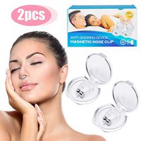 Cefanty Anti Snoring Devices Magnetic Nose Clip Natural Effective Snoring Solution Sleeping Aid Reusable Silicone Snore Stopper for Men and Women Easy Breathing (2Pcs)