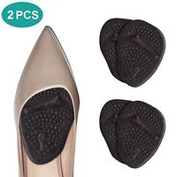 Metatarsal Pads Ball of Foot Cushions Pads, Forefoot Insert Insoles for High Heels Shoes, Pain Relief for Women and Men Self-Sticking Silicone Gel 2 Pairs (Black)