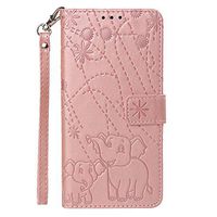 Lomogo Leather Wallet Case for Huawei Y5 2018/Y5 Prime 2018 with Stand Feature Card Holder Magnetic Closure, Shockproof Flip Case Cover for Huawei Y5 2018/Honor 7S - LOYBO470477 Rose Gold