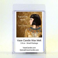 Vase Candle 2 Egyptian Musk Melts | 2.8 oz Premium Highly Scented Soy Paraffin Wax Tarts | 50 Hours