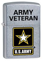 Zippo Lighter: U.S. Army, Army Veteran - Street Chrome 77664