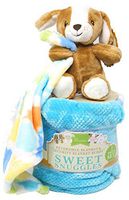 Sweet Snuggles 2 Piece Reversible Blanket and Security Blanket Puppy Buddy Set by Little Miracles