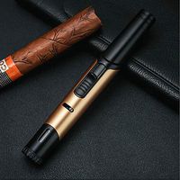 GOLDNCONN Jet Flame Torch Fire Ignition Lighter Gas Butane Refillable Long Reach Lighter for BBQ Stove Kitchen Cooker (Golden)