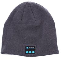 iSuperb Cool Bluetooth Wireless Music Beanie Hat with Microphone & Stereo Headphone Hands Free, (Bluetooth Beanie Dark Grey)