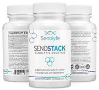 SenoStack | Senolytic & Flavonoid Cocktail - Fisetin, Curcumin, Quercetin & Luteolin w/BioPerine - Anti-Aging & Longevity Support