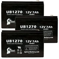 3X Pack - APC Smart-UPS 750VA USB & SER SUA750RM2U Battery - Replacement UB1270 Universal Sealed Lead Acid Battery (12V, 7Ah, 7000mAh, F1 Terminal, AGM, SLA) - Includes 6 F1 to F2 Terminal Adapters