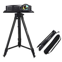 Projector Stand, Adjustable Laptop Stand, Multi-Function Stand,Aluminum Tripod Stand,Computer Stand with Plate and Carry Bag, Adjustable Height 17-46inches for Projectors/Laptops/Photography/DJ