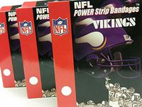 NFL Minnesota Vikings Power Strip Bandages (Pack of 3)