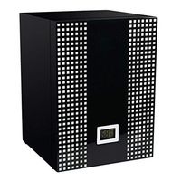 JUFU Cigar Box Cigar Box - Cigar humidor Cigar Box Large Capacity Cedar Wood Cigar Cabinet moisturizing Cabinet @@ (Color : Black)