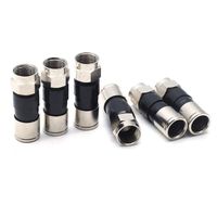 Sscon 20pcs RG6 F Type Connector Coax Coaxial Cable Compression Fitting, Black