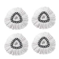 JAY D.L 4 Pack Microfiber Mop Head for Clean Pad Spin Mop Refill for Easy Wring Mop