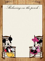 Mickey & Minnie Mouse Relaxing Stationery Printer Paper 26 Sheets