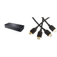 Dell USB 3.0 Ultra HD/4K Triple Display Docking Station (D3100) & AmazonBasics High-Speed HDMI Cable, 6 Feet, 2-Pack