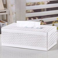 T-ZJHC Hotel Napkin Carton Tray Creative Home, White Woven Pattern 1415, 25.00 14.00 9.50cm