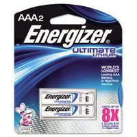 Energizer L92BP2 - e Lithium Batteries, AAA, 2 Batteries/Pack-EVEL92BP2