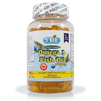 J-BIO Omega-3 Fish Oil (Enteric Coated) 1000mg, 180 Softgels.3rd Party Tested - NO Fish-Burps & Improved Absorption