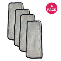 Crucial Vacuum Replacement Mop Pads Part # 60978, 60980 & 60980A - Fits Eureka Steam Pad Fit Models 310A, 311A, 313A Enviro Floor Steamer - Washable, Reusable Part and Model for Home (4 Pack)
