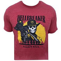 SHARP BROS. Sharps Hellbreaker, Short Sleeve Shirt, Large, Red