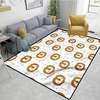 TableCoversHome Lion Gingham Area Rug Sets, Cartoon Pattern Tribal Arrows Pattern Printing Door Mat, Durable Carpet Area Rug - Living Dinning Room Bedroom Rugs and Carpets (8'x 10')