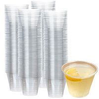 Clear Plastic Cups - 200-Pack 9oz Hard Plastic Wine Cups, Cocktail Glasses, Bulk Disposable Party Supplies for Birthdays, Weddings, Graduation, Holidays, 9-Ounce