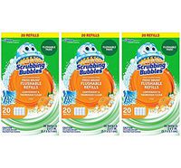 Scrubbing Bubbles Toilet Fresh Brush Flushable Refills, Citrus Scent, 20 Count (3 Pack)