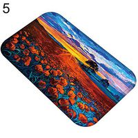 Super1798 Fresh Lavender Flower Hallway Door Mat Entrance Rug Non-slip Water Absorption Carpet -5#