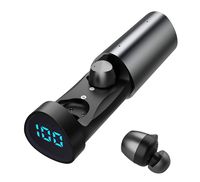True Wireless Earbuds,Bluetooth 5.0 Headphones,Stereo Bass & 6 Hrs Play Time & CVC 8.0 Bluetooth Earphones Lightweight Earbuds IPX6 Waterproof for Running,Yoga(Gray)