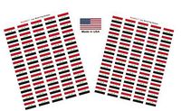Made in USA! 100 Country Flag 1.5" x 1" Self Adhesive World Flag Scrapbook Stickers, Two Sheets of 50, 100 International Sticker Decal Flags Total (Iraq)