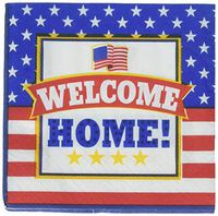 Amscan 701762 Party Supplies Welcome Home Beverage Napkins, One Size, Multi