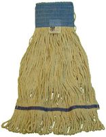 Zephyr 28102 Value+Plus Shineup 4-ply Cotton Medium Loop Mop Head with 5" Mesh Band (Pack of 12)