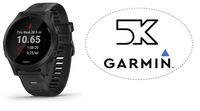 HRM Garmin Forerunner 945 GPS Running Watch Black Bundle with 6x4 Oval Car Magnet (5K)