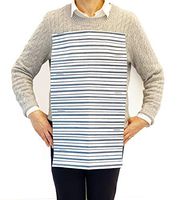 NEATsheets Disposable Adhesive Clothing Protector Bib for Adults & Kids, 400-Count, Blue Stripe | 13" X 22" | Stylish, Absorbent & Spill/Stain/Liquid Resistant