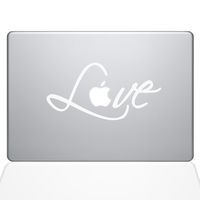 The Decal Guru 1780-MAC-12M-W Love's Signature Decal Vinyl Sticker, 12" MacBook, White