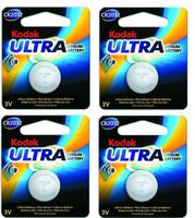 Kodak Ultra CR2032 3V Lithium Button Battery Exp 2023FOUR Pack