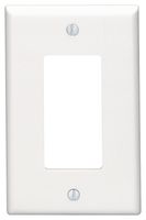 Leviton 80601-W 1-Gang Decora/GFCI Device Wallplate, Midway Size, Thermoset, Device Mount, White