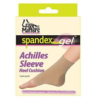 FootMatters Achilles Heel Sleeve Spandex Gel Cushions Medium - Women 5-7 Men 6-8