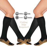 Compression Energy Copper Socks - Premium Comfort - Boost Circulation & Reduce Swelling - Reduce Varicose Veins (2 Pairs)