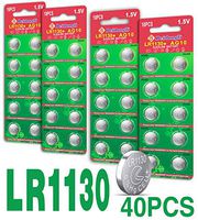Beidongli AG10 LR1130, LR54, LR54, AG10 Battery 1.5V Button Coin Cell Batteries New (40 Pack)