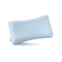 Aloudy Memory Foam Toddler Pillow, Organic Cotton Cover, Breathable Kids Pillow 20 x 12(10) x 2(2.5) for 2-10 Years Old Children(Blue)