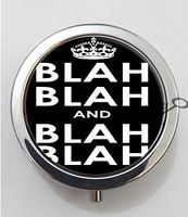 BlackKey Blah Blah Blah 3-Compartment Decorative Pocket Gift Box Case Organizer for Pill, Color 1 -898