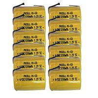 4/5SC Sub C 1.2V 1200mAh Ni-CD Rechargeable Battery Flat Top with Tab Count (12)