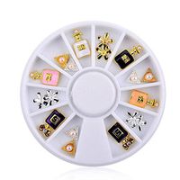 Nail Art Tool,Putars Fashion 3 Styles 3D Nail Art DIY Perfume Decoration Alloy Pearl Jewelry Wheel Multicolor