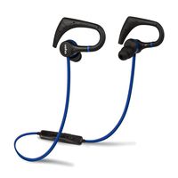 Veho Zb-1 Wireless Bluetooth in-Ear Sports Headphones | Sports Hook | Microphone | Remote Control | Flex Anti-Tangle Cable - Blue (VEP-007-ZB1) Headphone