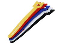 Monoprice Hook & Loop Fastening Cable Ties 6inch, 10pcs/Pack - 5 colors