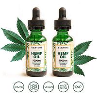 Vervose | Organic Hemp Oil 1000mg (2 Pack) | Anxiety Relief, Sleep Aid, Inflammation and Weight Loss | All Natural | Vegan | Made in The USA (1000mg)